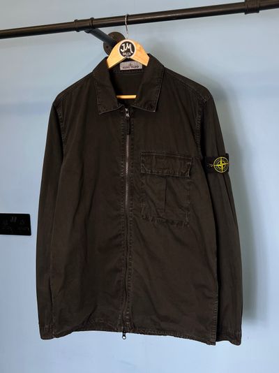 Large Stone Island Black Overshirt Jacket